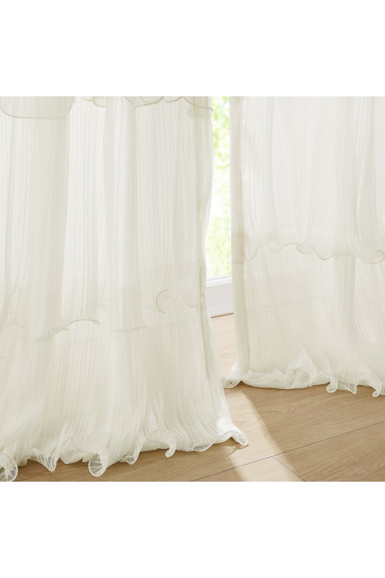 Georgette Sheer Window Panel, Alternate, color, Cream