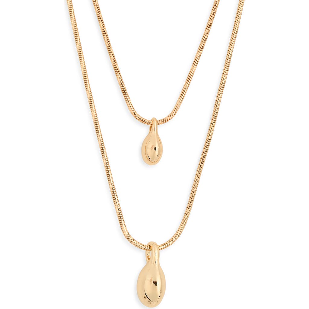 Nordstrom Rack Teardrop Layered Necklace In Gold