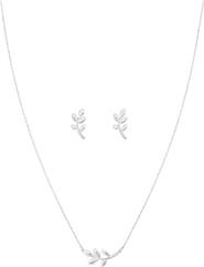 Bearfruit Jewelry Sterling Silver 18k Gold Plated Olivia Necklace & Earring Set Trendy Gift
