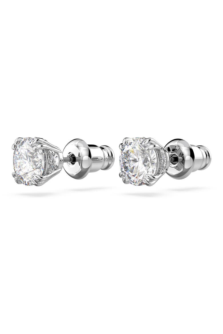 Stilla Stud Earrings, Alternate, color, SILVER / CLEAR CRYSTAL