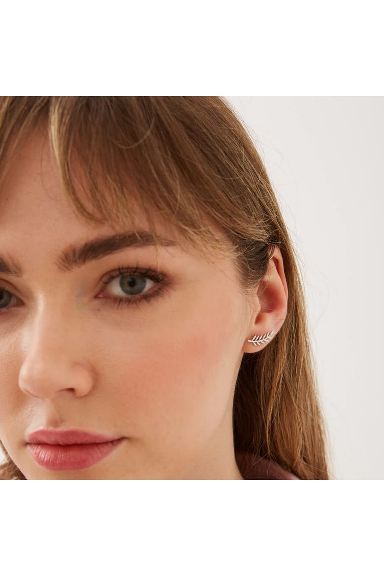 Wheat Earrings Ear Of Wheat Sterling Silver Stud Earring, Alternate, color, Silver