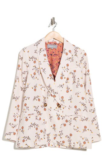 Dr2 By Daniel Rainn Cotton Gauze Blazer In Neutral