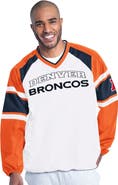 STARTER Men's Starter White Denver Broncos Infield Play Raglan Pullover Jacket