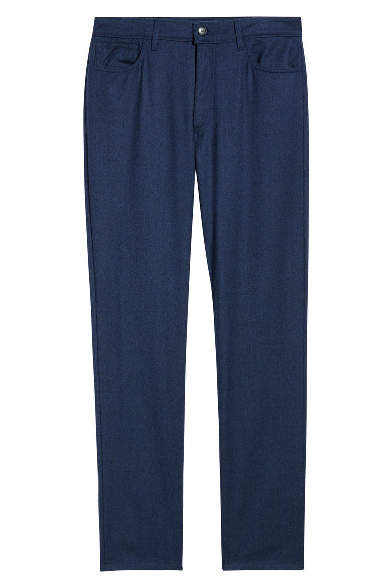 Regular Fit Wool Flannel Pants, Alternate, color, BLUE