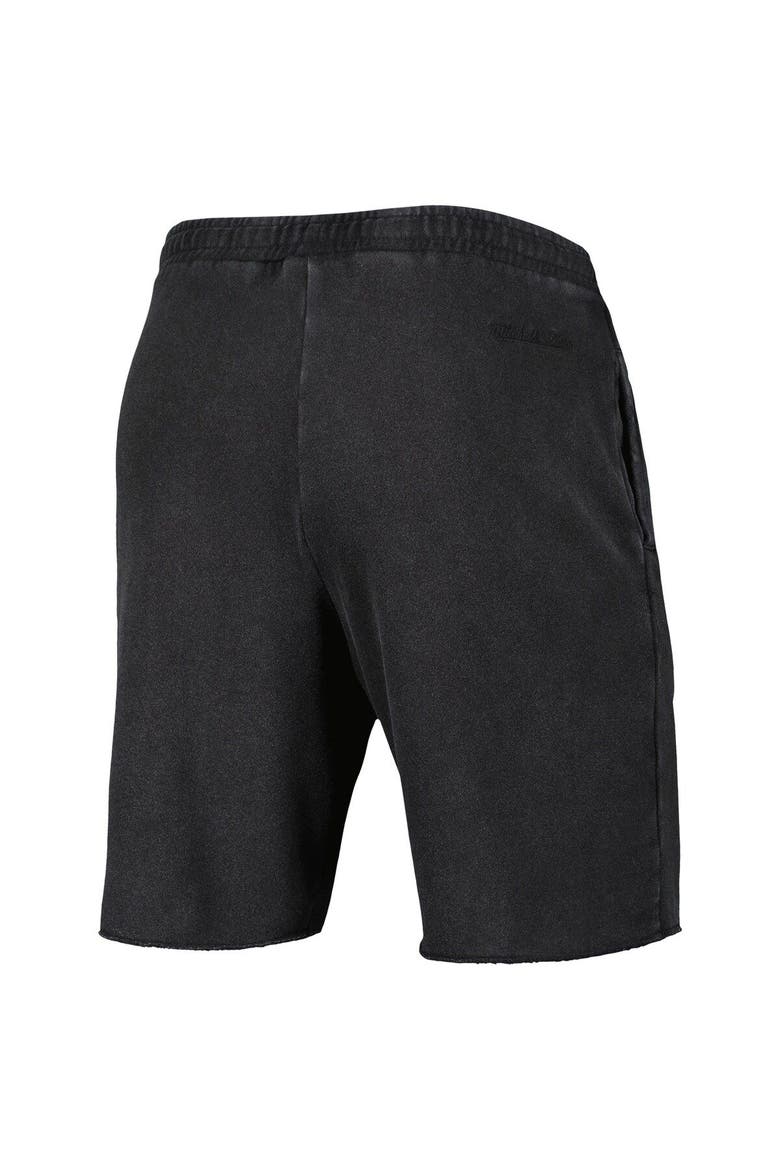Men's Mitchell & Ness Black Golden State Warriors French Terry Tonal Fleece Shorts, Alternate, color, Black