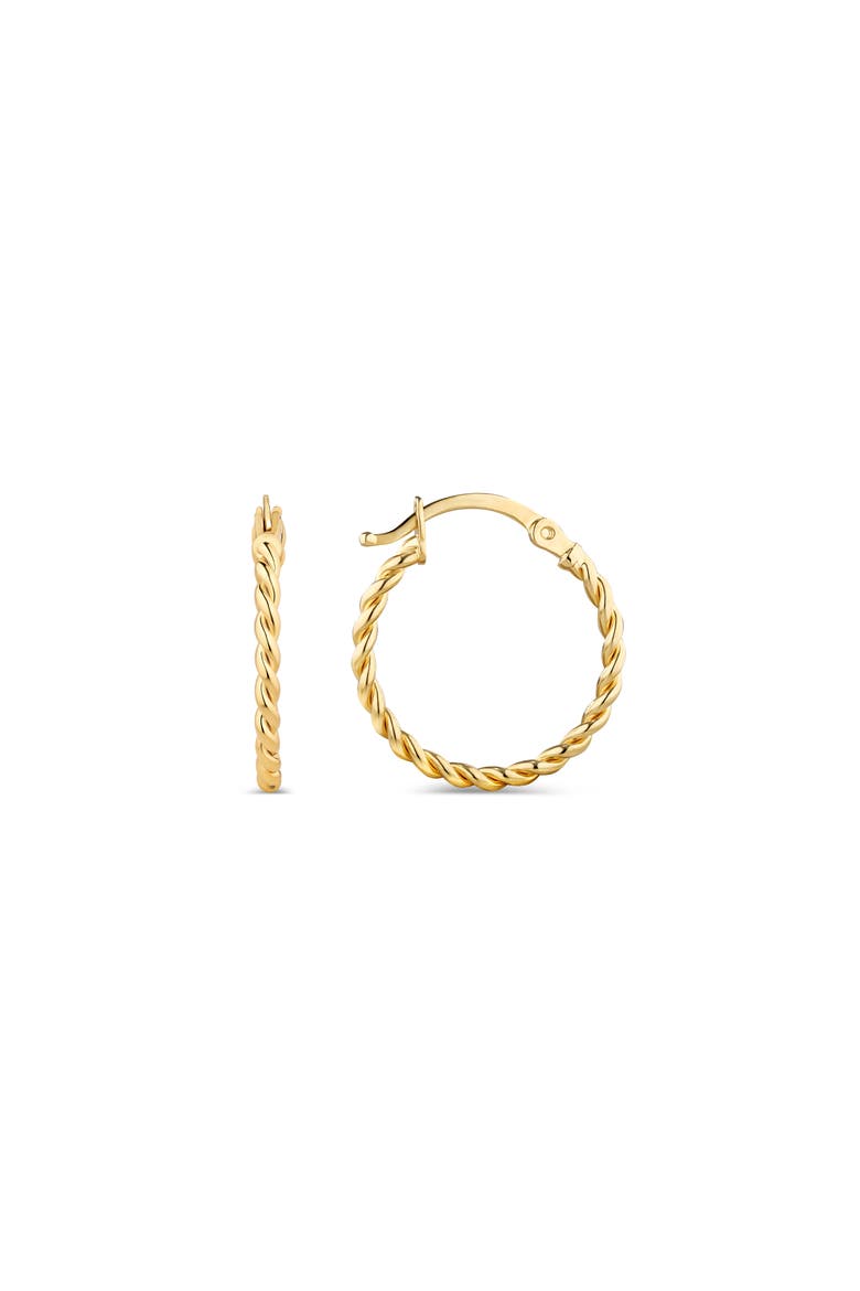 Twisted Rope Hoop Earrings in 14K Gold, Main, color, Yellow Gold