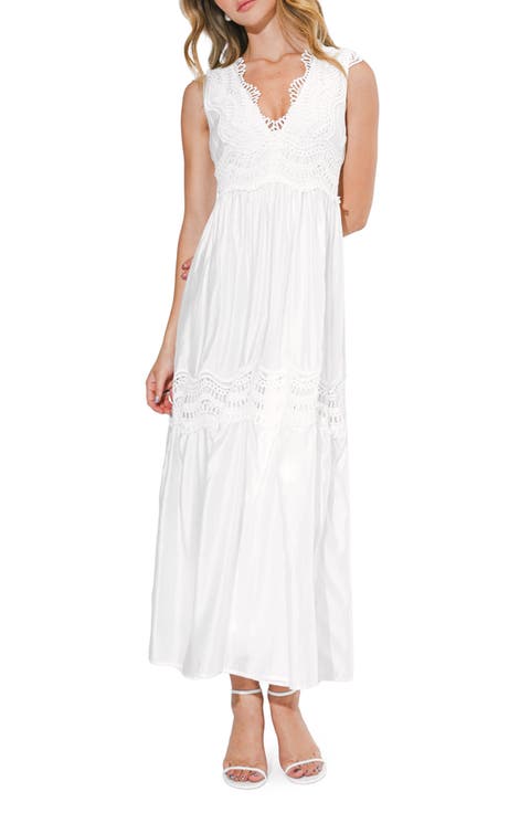 Lace Inset Maxi Dress