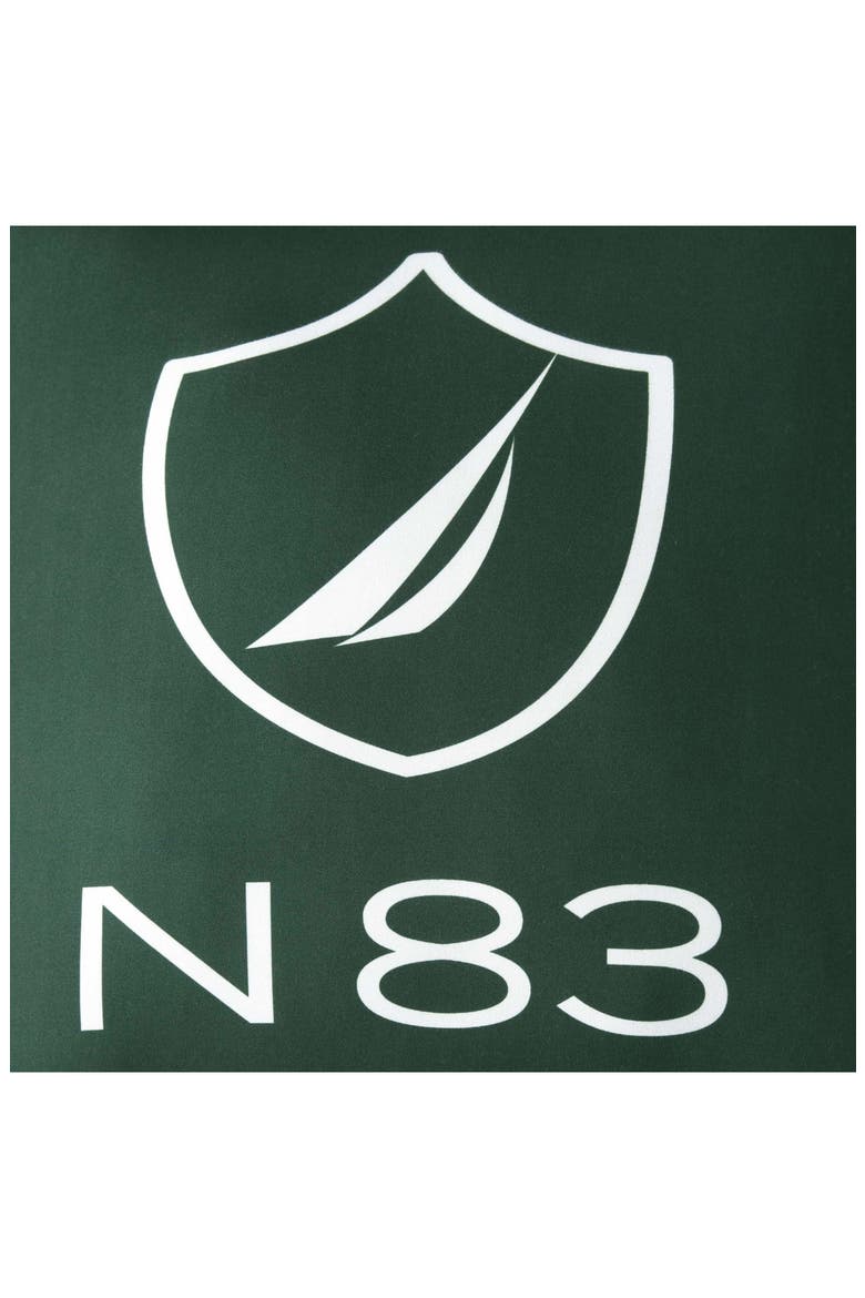 N83 Boat Microfiber Throw Pillow, Alternate, color, DARK GREEN