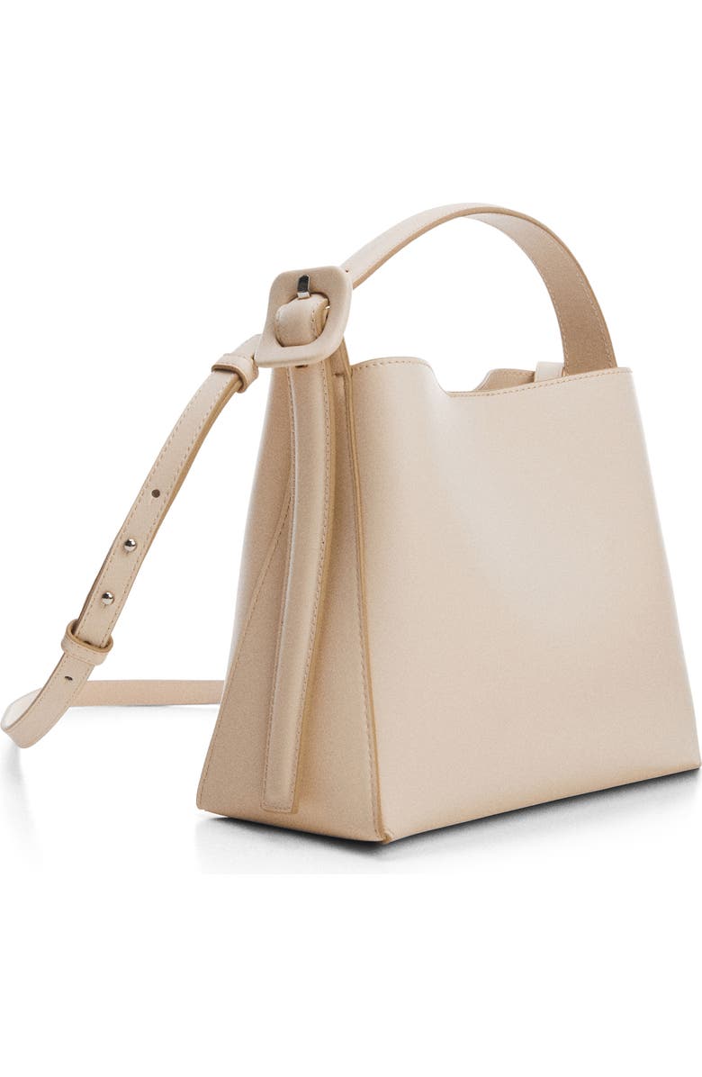 MANGO Faux Leather Shopper, Alternate, color,