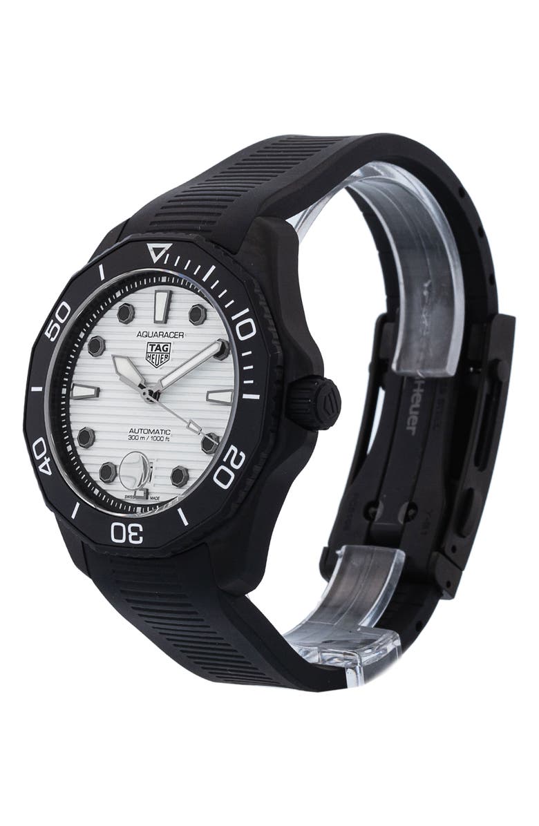 Watchfinder & Co. Tag Heuer Preowned 2023 Aquaracer WBP201D.FT6197 Rubber Strap Watch, 43mm, Alternate, color, White