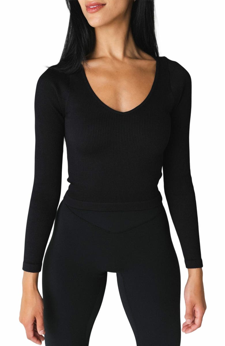 Vitality Synergy V Long Sleeve, Alternate, color, Midnight