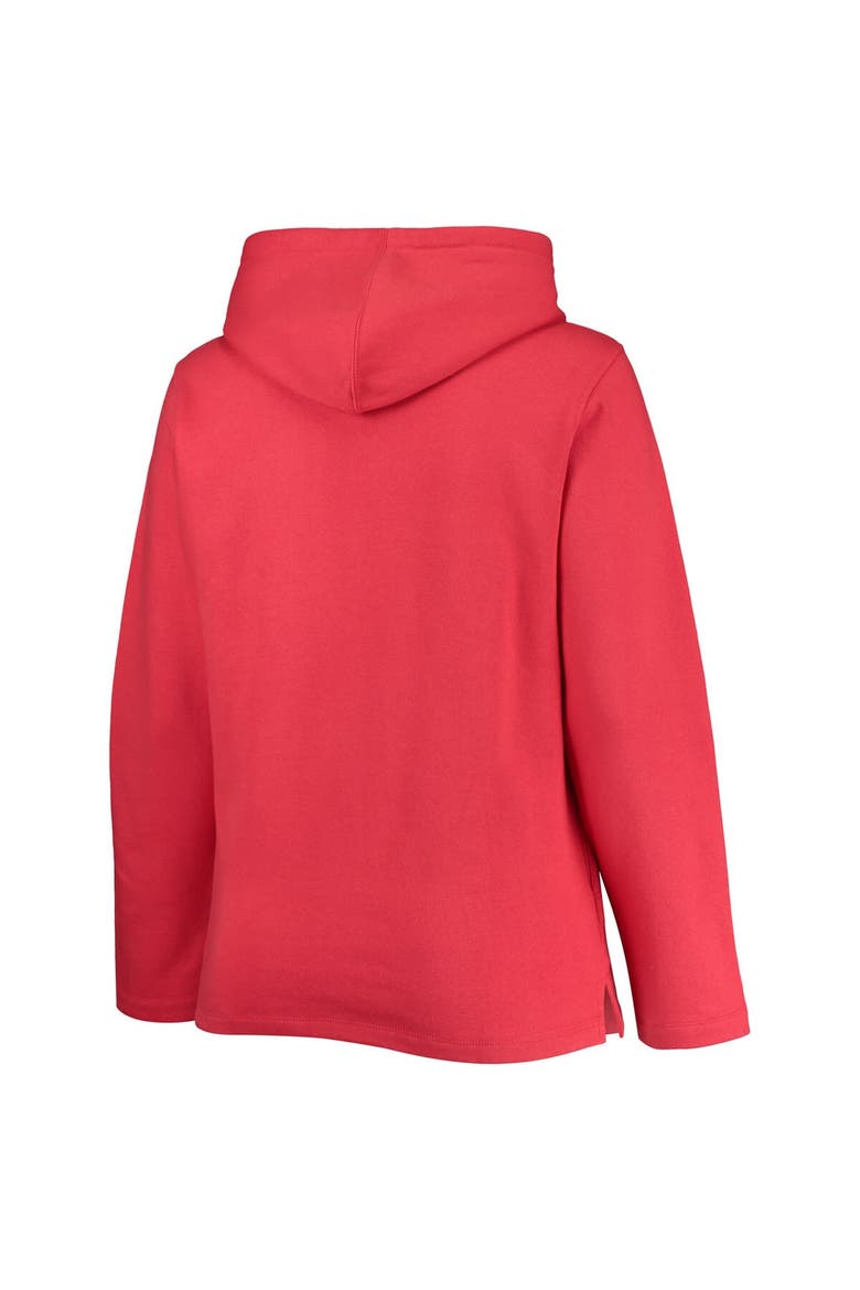 Women's Soft as a Grape Red Boston Red Sox Plus Size Side Split Pullover Hoodie, Alternate, color, Red