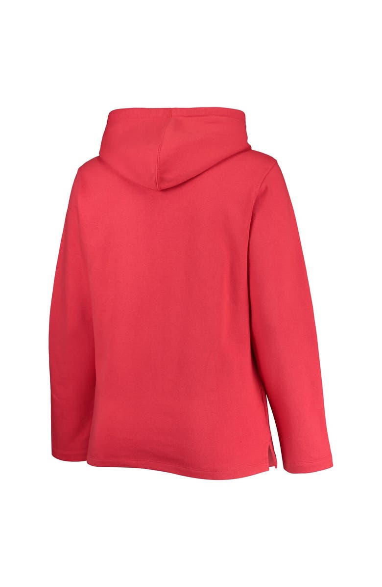 SOFT AS A GRAPE Women's Soft as a Grape Red Boston Red Sox Plus Size Side Split Pullover Hoodie, Alternate, color, Red