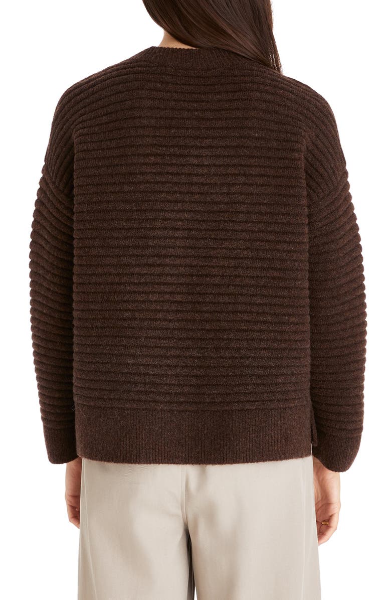 Madewell Elsmere Pullover Sweater, Alternate, color, Heather Brunette