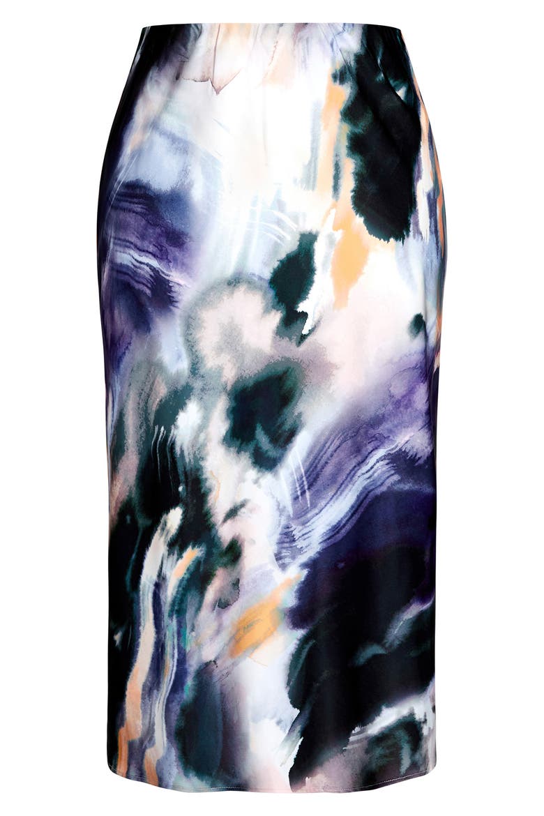 Dazed Satin Skirt, Alternate, color, MIST