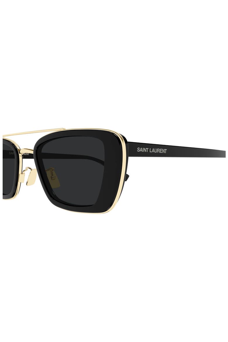 50mm Rectangular Sunglasses, Alternate, color, BLACK