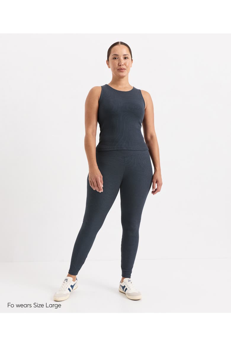 On The Go-To Rib Legging Made with Organic Cotton, Alternate, color, Steel Blue