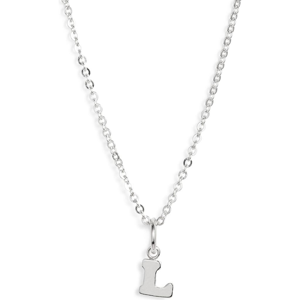 Nashelle Initial Pendant Necklace In Sterling Silver - L