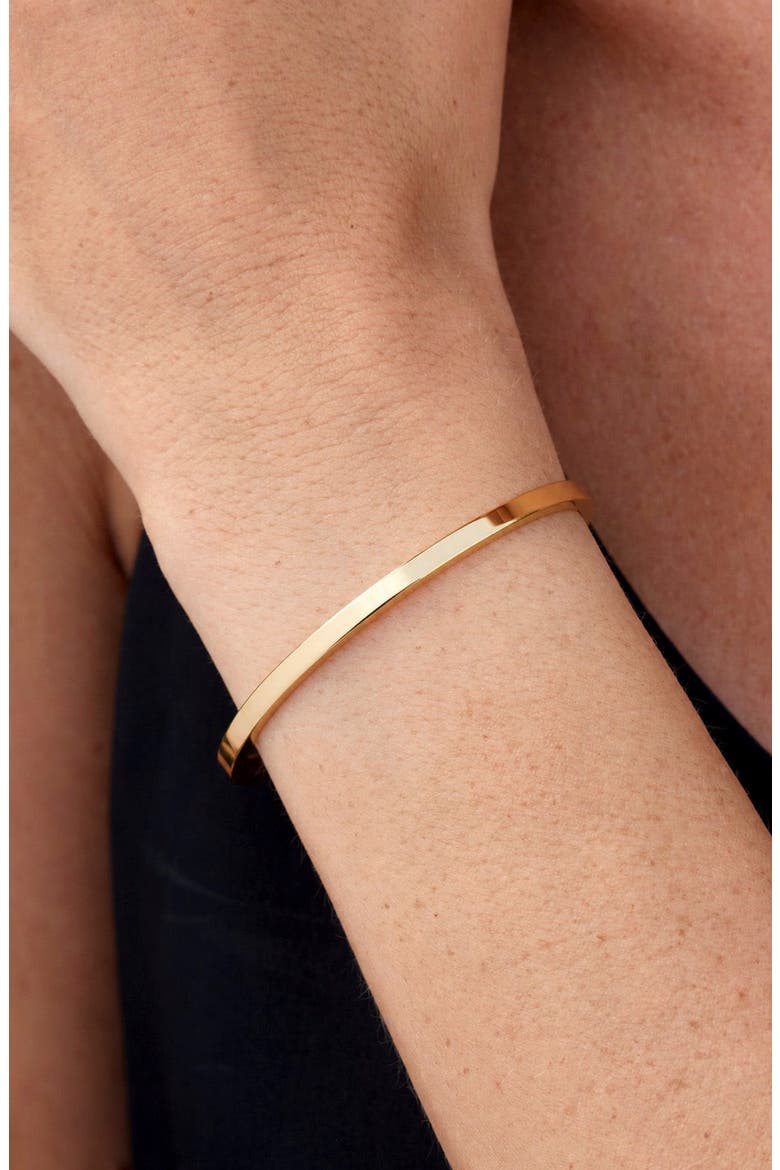Modern Line Cuff, Alternate, color, YELLOW GOLD