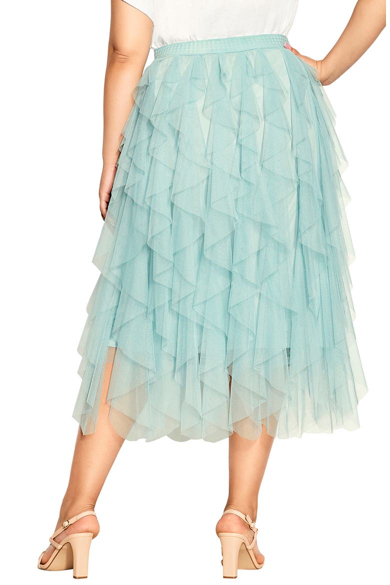 Wild Pixy Layered Tulle Skirt, Alternate, color, SEAFOAM
