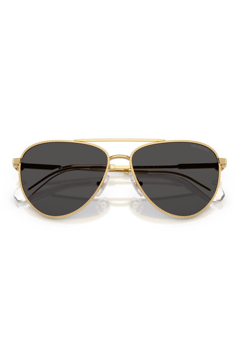 59mm Pilot Sunglasses, Alternate, color, GOLD / DARK GREY