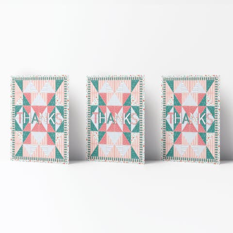 Thank You Greeting Card Pack (3ct) "Thanks Quilt"