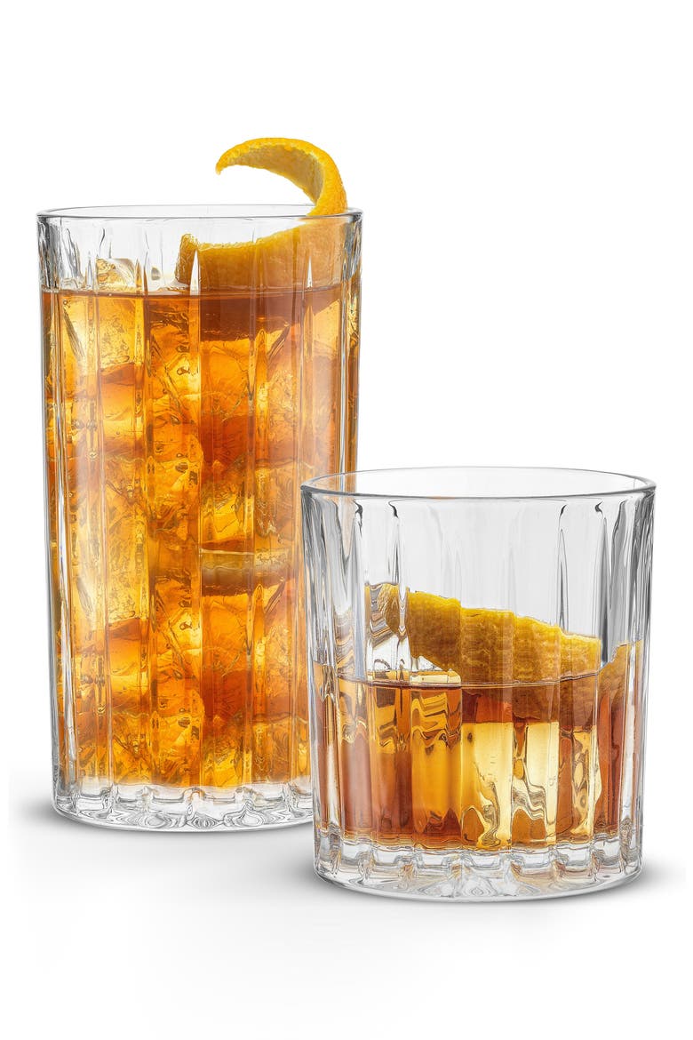 Alina 8-Piece Highball & Rocks Glasses, Alternate, color, CLEAR