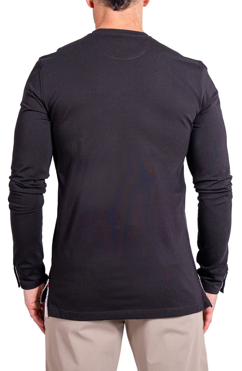 Maceoo Edison Ascension V-Neck Long Sleeve T-Shirt, Alternate, color, Black
