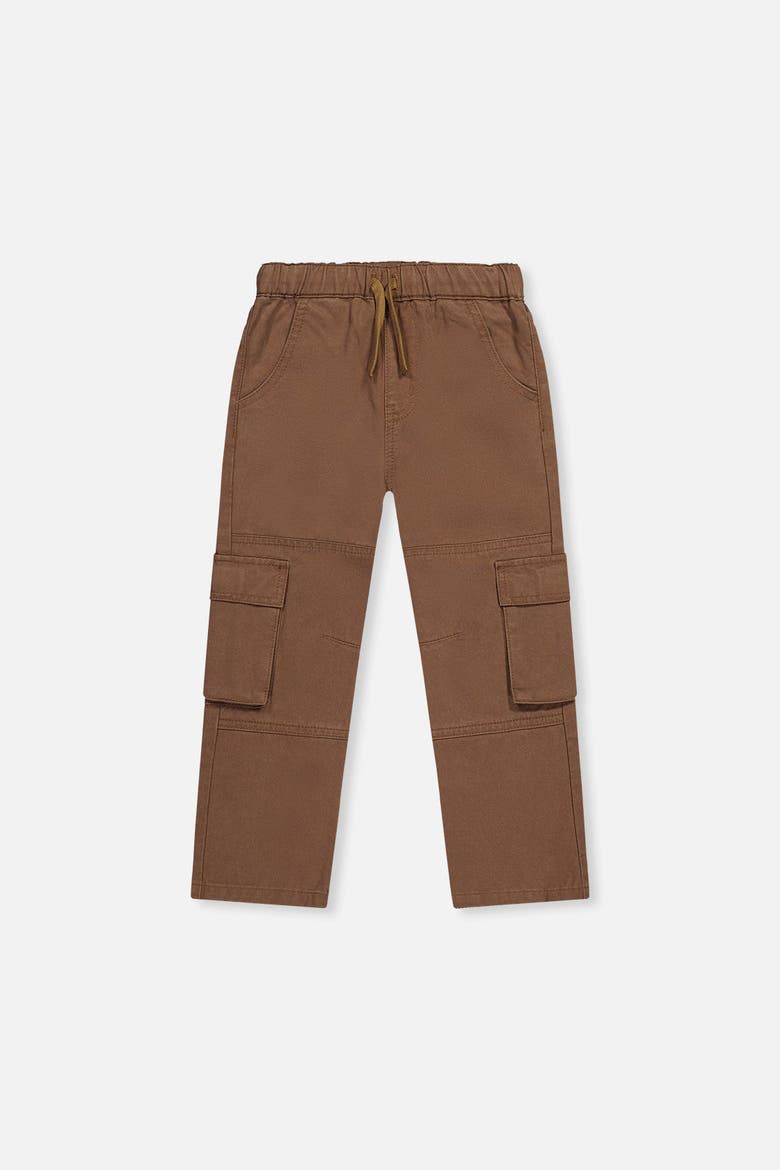 Straight Leg Twill Pants with Multiple Cargo Pockets, Main, color, Neutral Brown