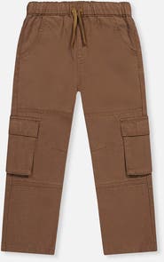 Deux par Deux Straight Leg Twill Pants with Multiple Cargo Pockets