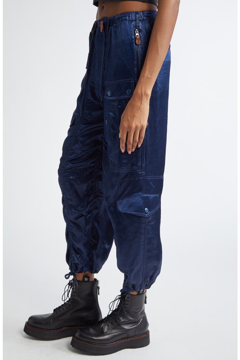 Multipocket Crop Balloon Pants, Alternate, color, NAVY