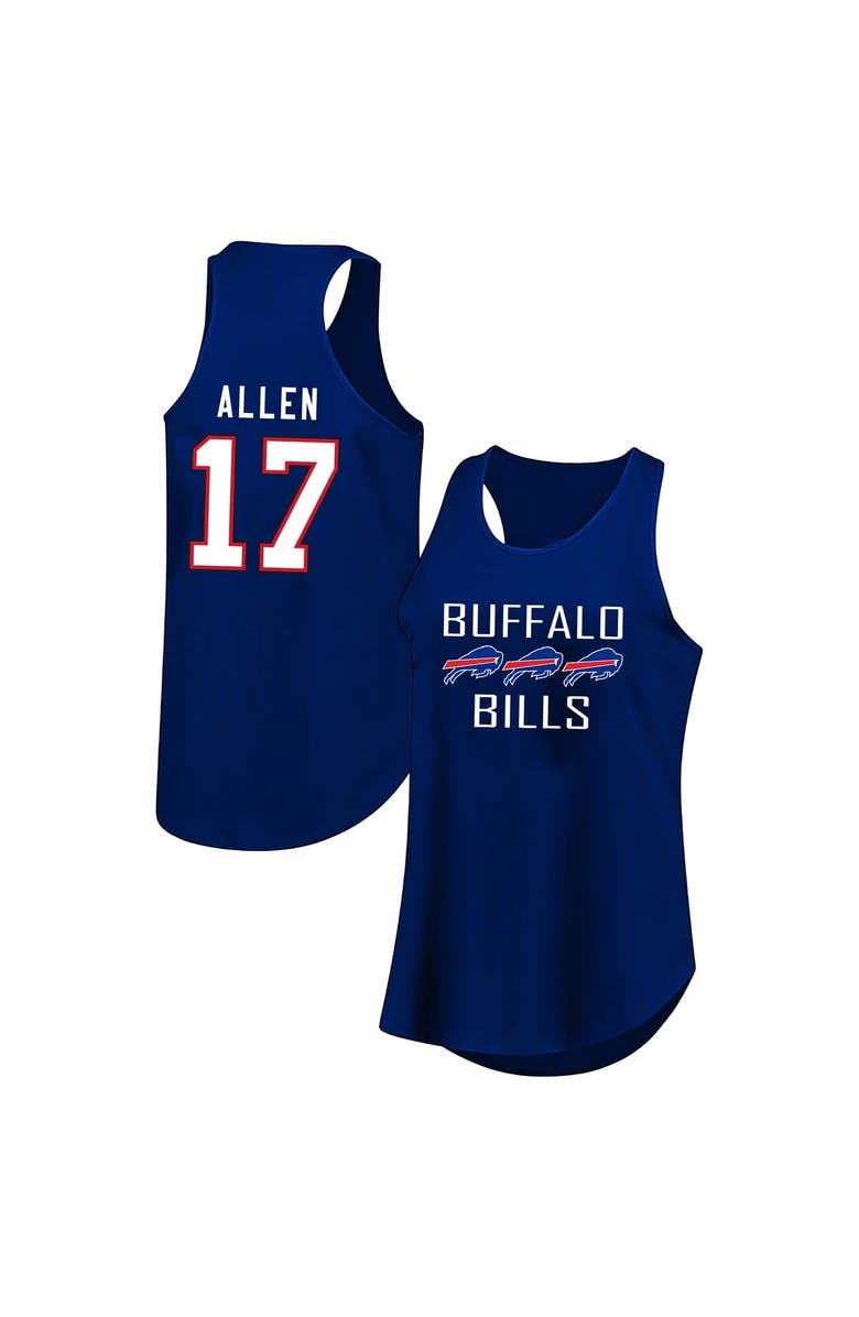 FANATICS Women's Fanatics Josh Allen Royal Buffalo Bills Plus Size Name & Number Tank Top, Alternate, color,