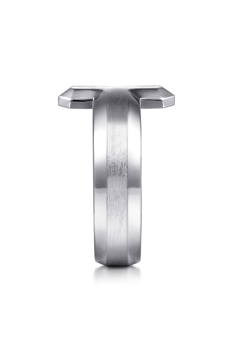 Men's Facets Sterling Silver Cross Ring, Alternate, color, STERLING SILVER