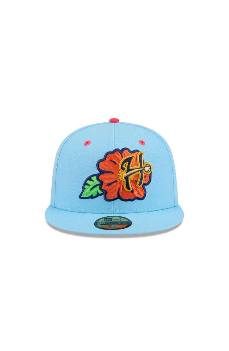 New Era Men's New Era Light Blue Harrisburg Senators Theme Nights 59FIFTY Fitted Hat, Alternate, color,