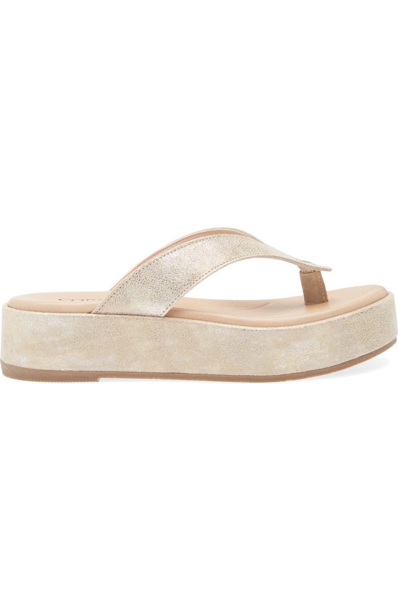 Cordani Kendra Platform Flip Flop, Alternate, color, Soft Gold