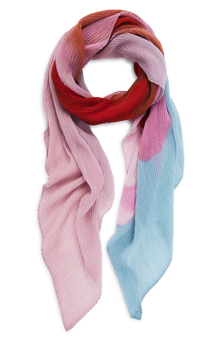 Desigual Flower Print Scarf, Main, color, 