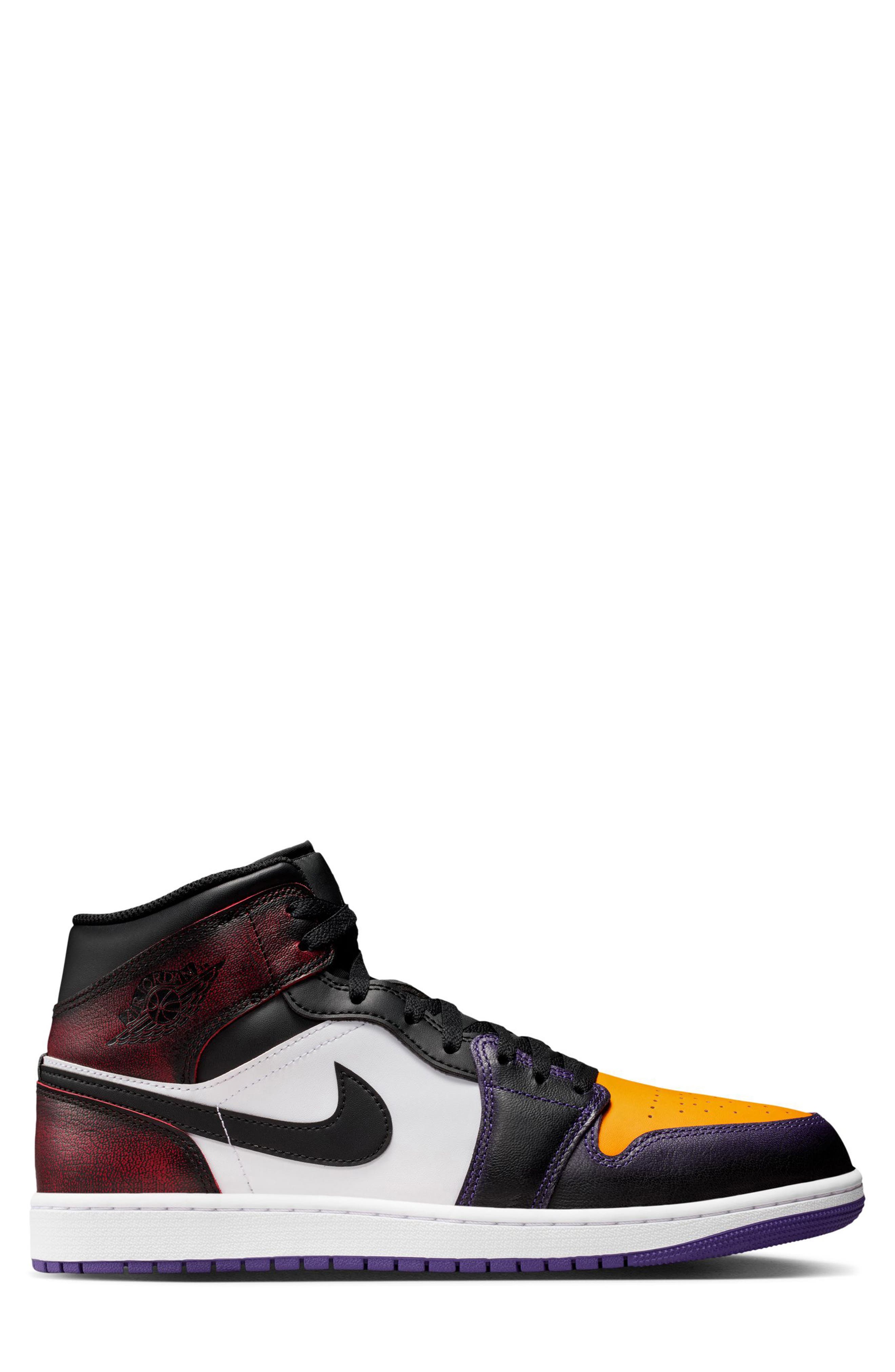 Jordan Air Jordan 1 Mid SE Basketball Sneaker, Alternate, color, True Red/ Court Purple