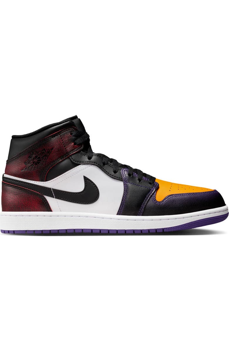 Jordan Air Jordan 1 Mid SE Basketball Sneaker, Alternate, color, True Red/ Court Purple
