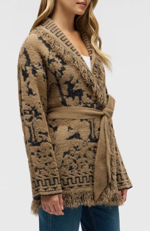 Nvlt Fringed Eyelash Sweater Coat In Multi