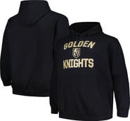 PROFILE Men's Profile Black Vegas Golden Knights Big & Tall Arch Over Logo Pullover Hoodie