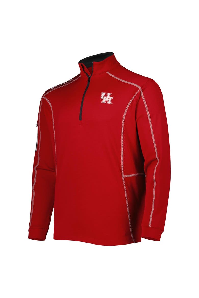 Men's Columbia Golf Red Houston Cougars Shotgun Quarter-Zip Pullover Jacket, Alternate, color, Red