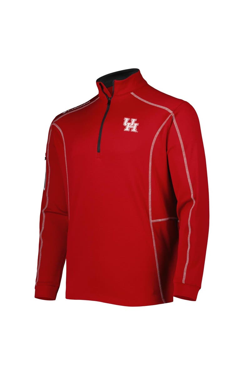 Columbia Men's Columbia Golf Red Houston Cougars Shotgun Quarter-Zip Pullover Jacket, Alternate, color,