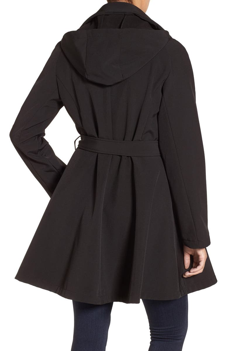 Ivanka Trump Water Resistant Hooded Double Breasted Coat, Alternate, color, 