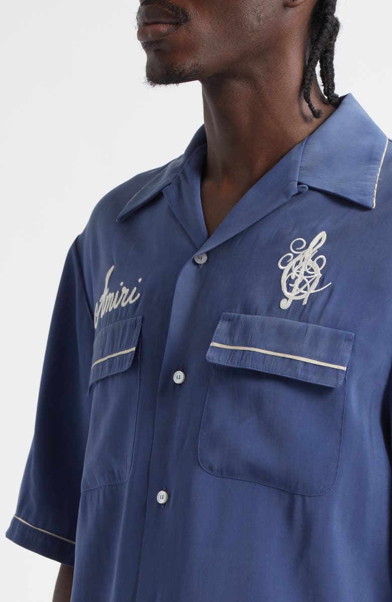 AMIRI Saturday Night Camp Shirt, Alternate, color, 