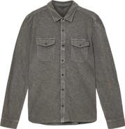 John Varvatos Arvon Knit Organic Cotton Snap-Up Western Shirt
