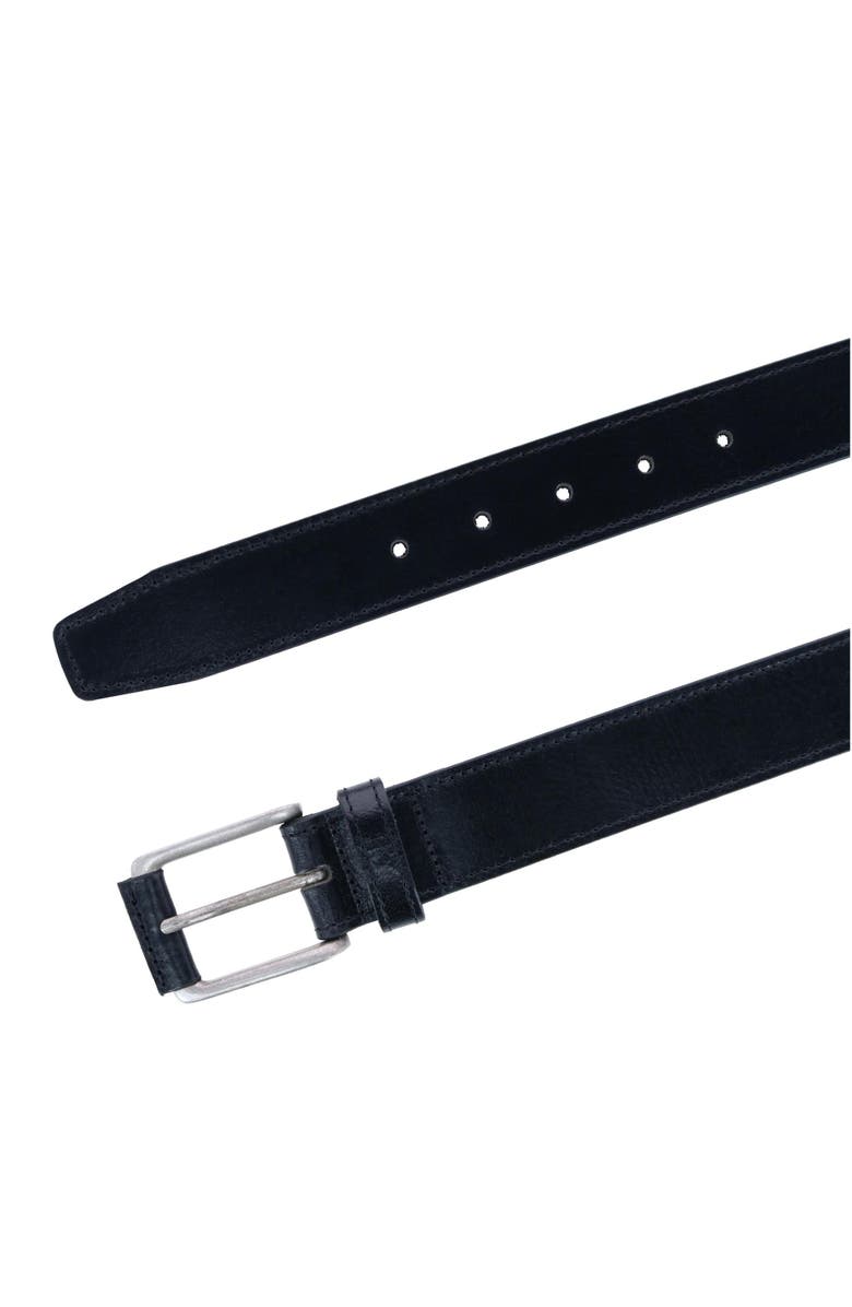 Trafalgar Wyatt 35mm Genuine Leather Casual Jean Belt, Alternate, color, Black