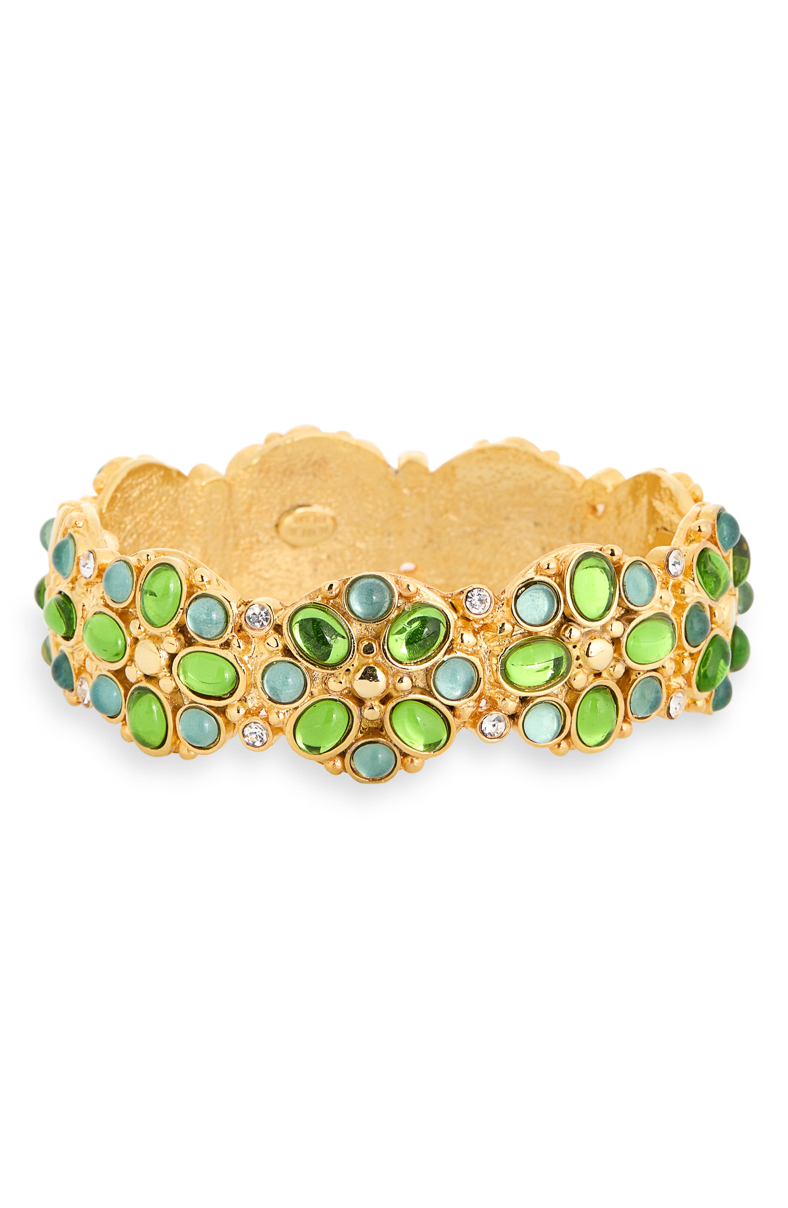 Cabochon Hinge Bangle