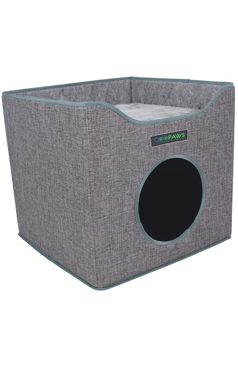 JESPET Foldable Cat Condo House, Main, color, Gray