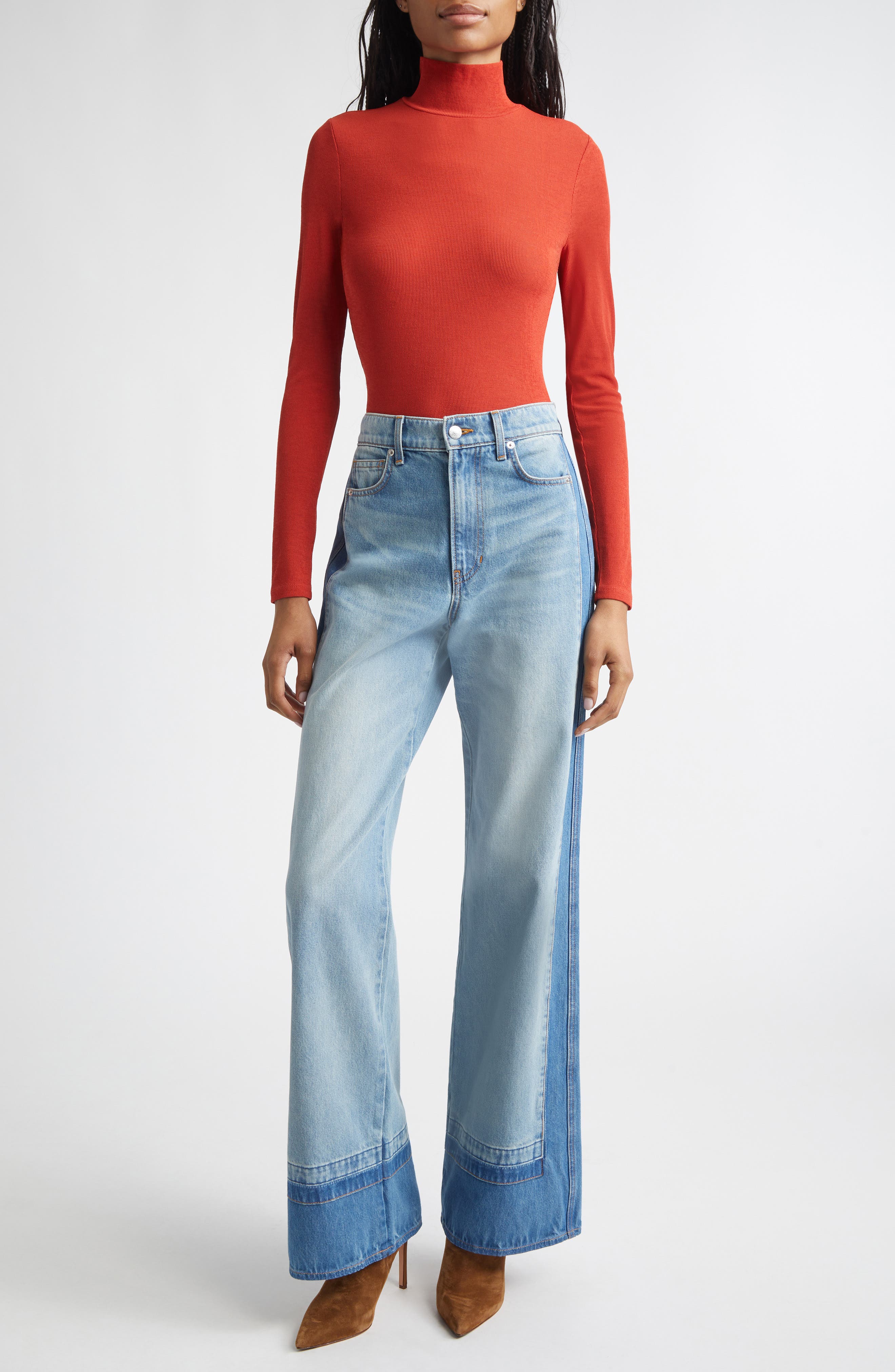 Wyeth Rib Mock Neck Top - image 2