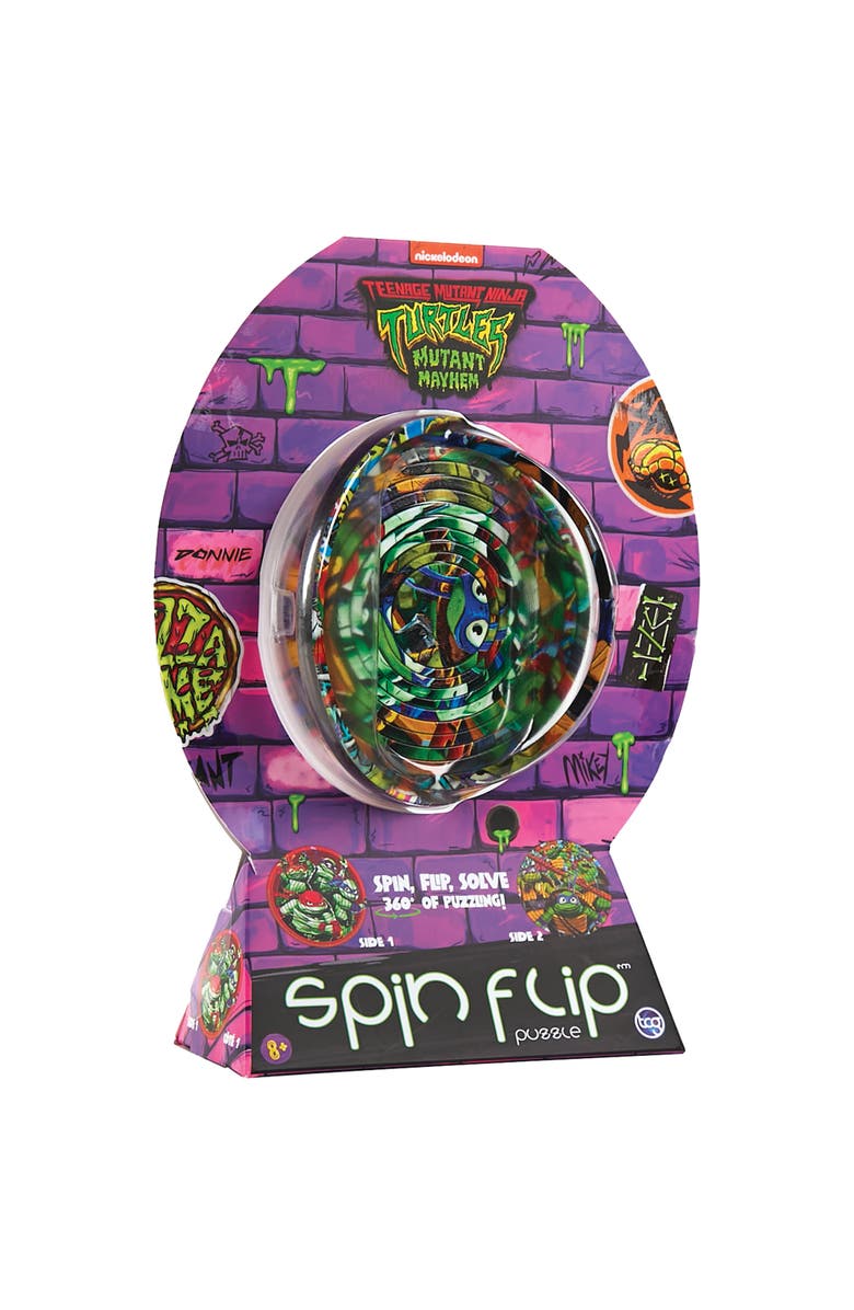 Spin Flip Tmnt Turtle Power 2In1 Doublesided Puzzle, Main, color, Multicolored